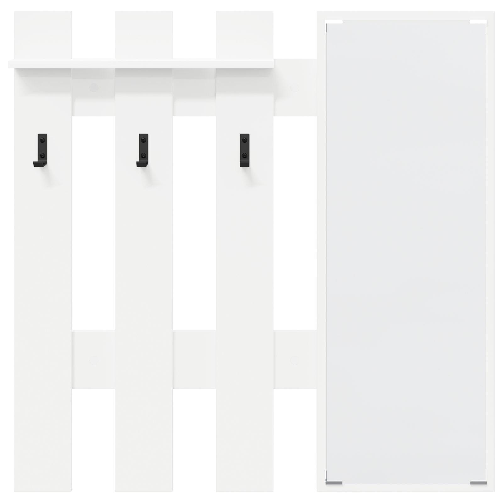 Răcător de paltoane montat pe perete Alb 100 x 10 x 100 cm GartenMobel Dekor