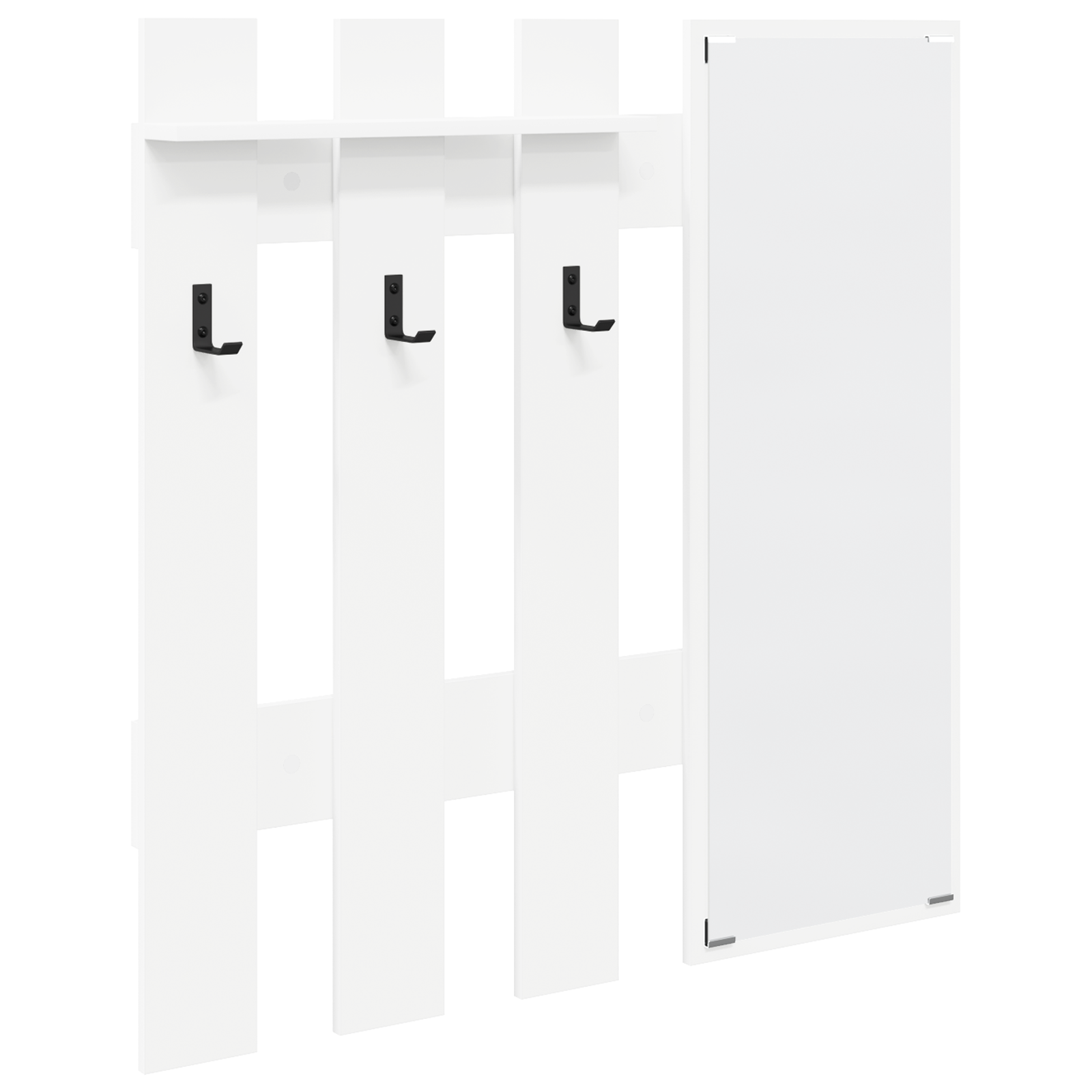 Răcător de paltoane montat pe perete Alb 100 x 10 x 100 cm GartenMobel Dekor