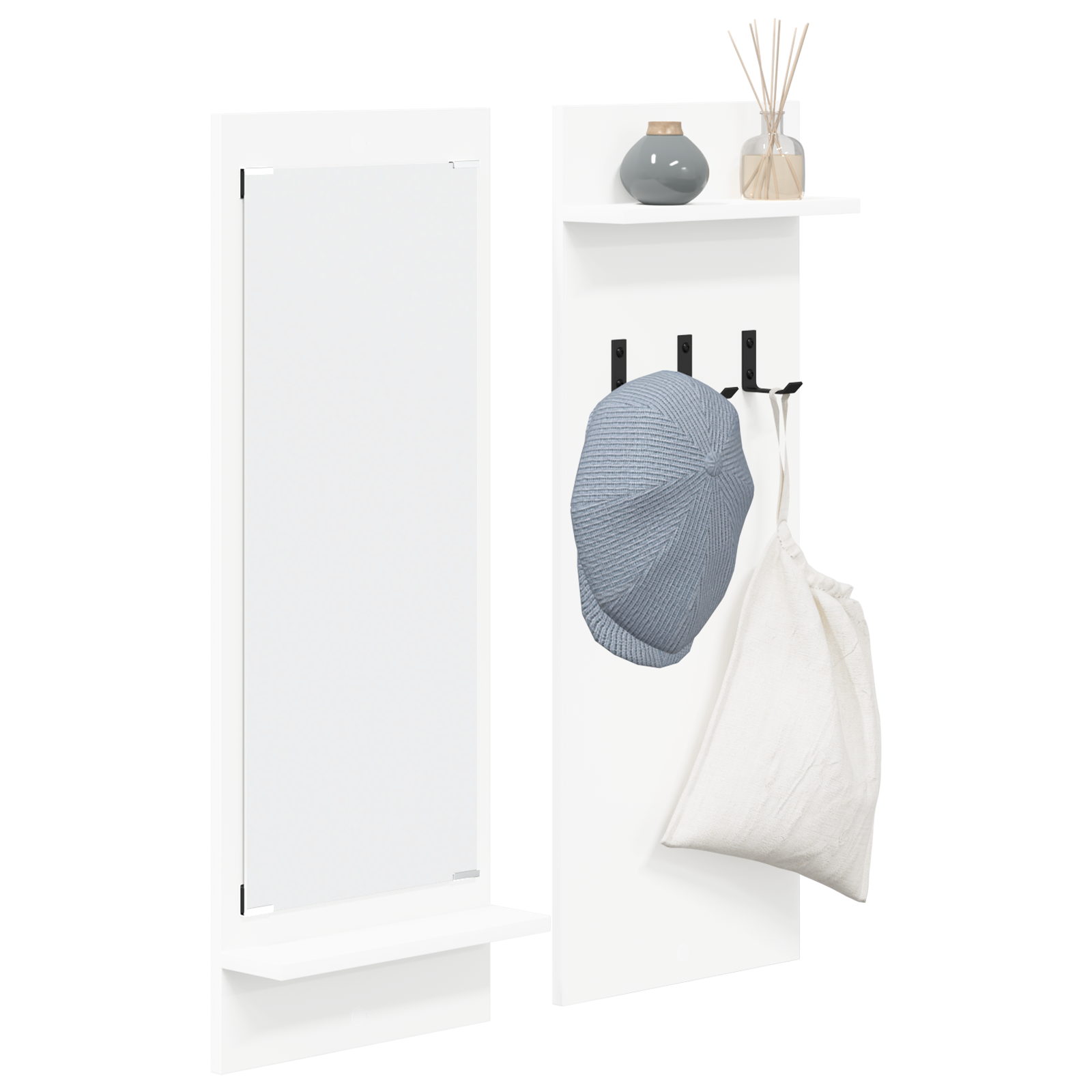 Răcător de paltoane montat pe perete Alb 70 x 10 x 90 cm GartenMobel Dekor