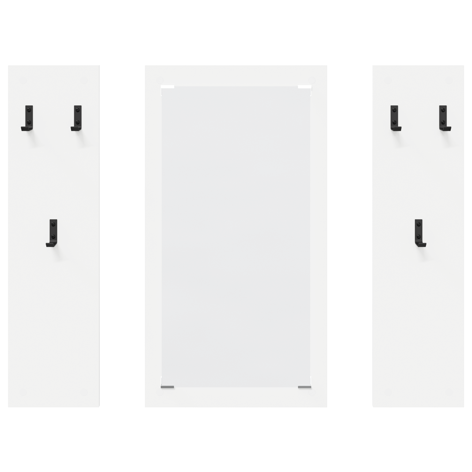 Răcător de paltoane montat pe perete Alb 96 x 1.5 x 90 cm GartenMobel Dekor