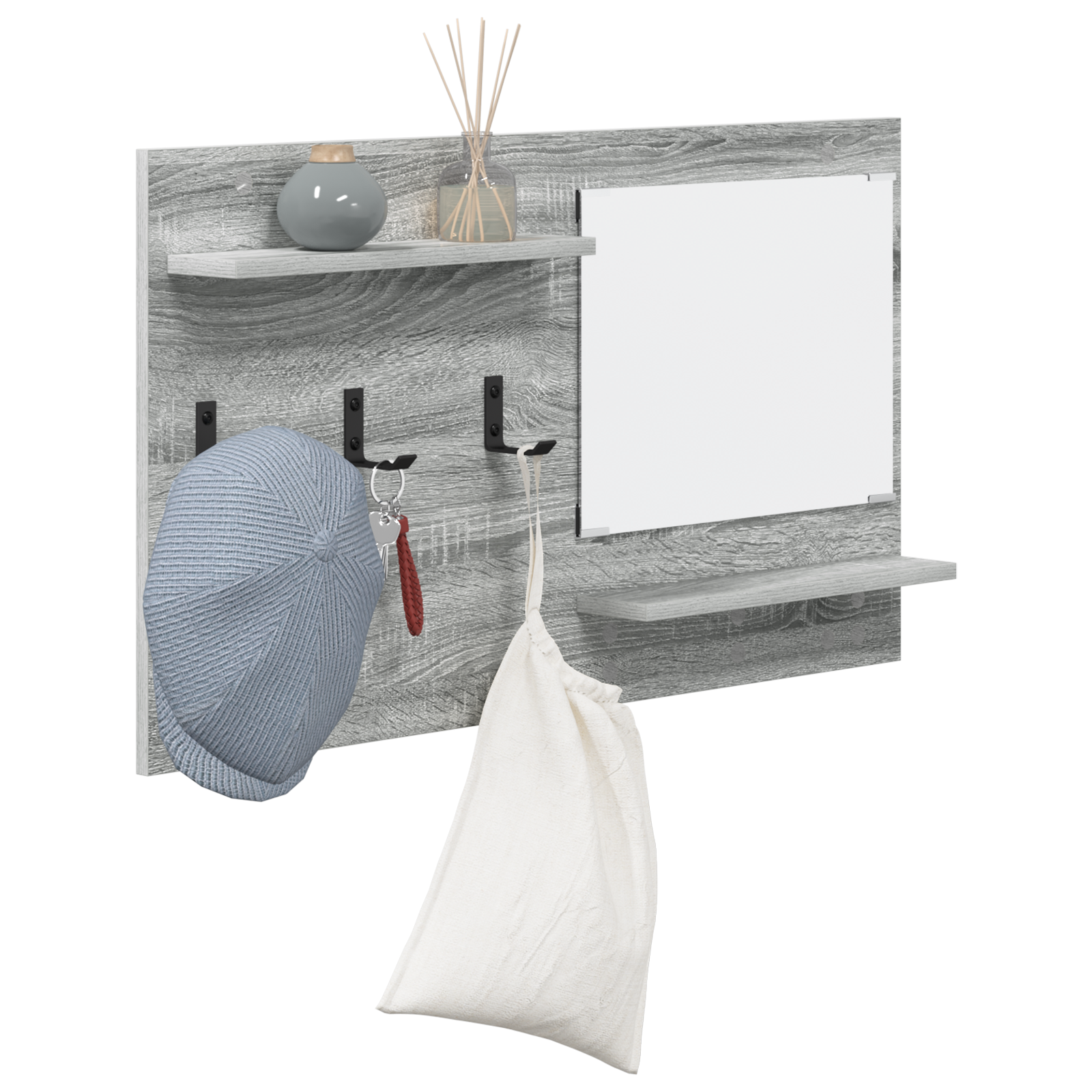 Răcător de paltoane montat pe perete Gri sonoma 90 x 10 x 50 cm GartenMobel Dekor