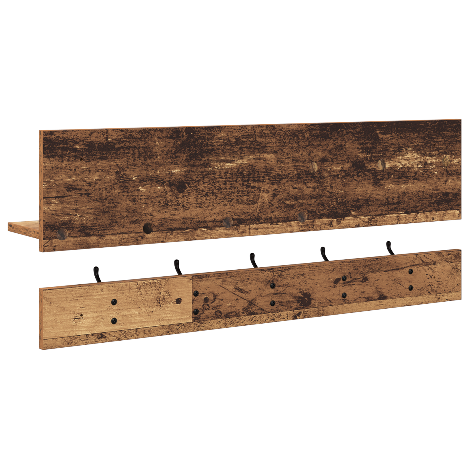 Răcător de paltoane montat pe perete Lemn vechi 90 x 15 x 36 cm GartenMobel Dekor