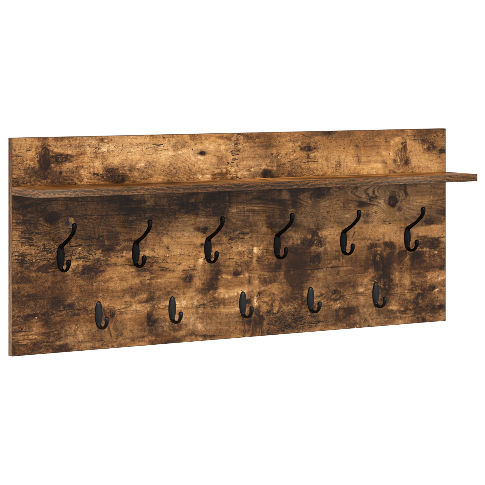 Răcător de paltoane montat pe perete cu raft Stejar afumat GartenMobel Dekor
