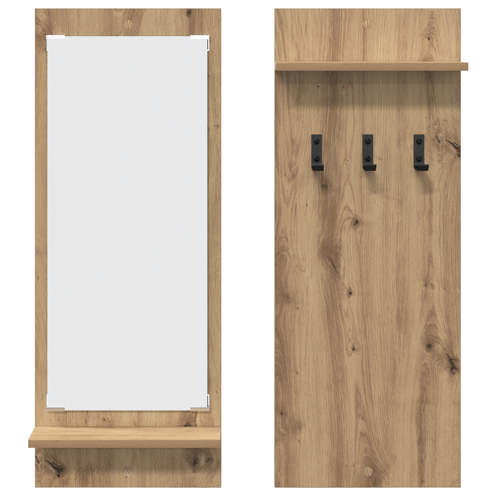 Răcător de paltoane montat pe perete cu raft Stejar artisanal GartenMobel Dekor