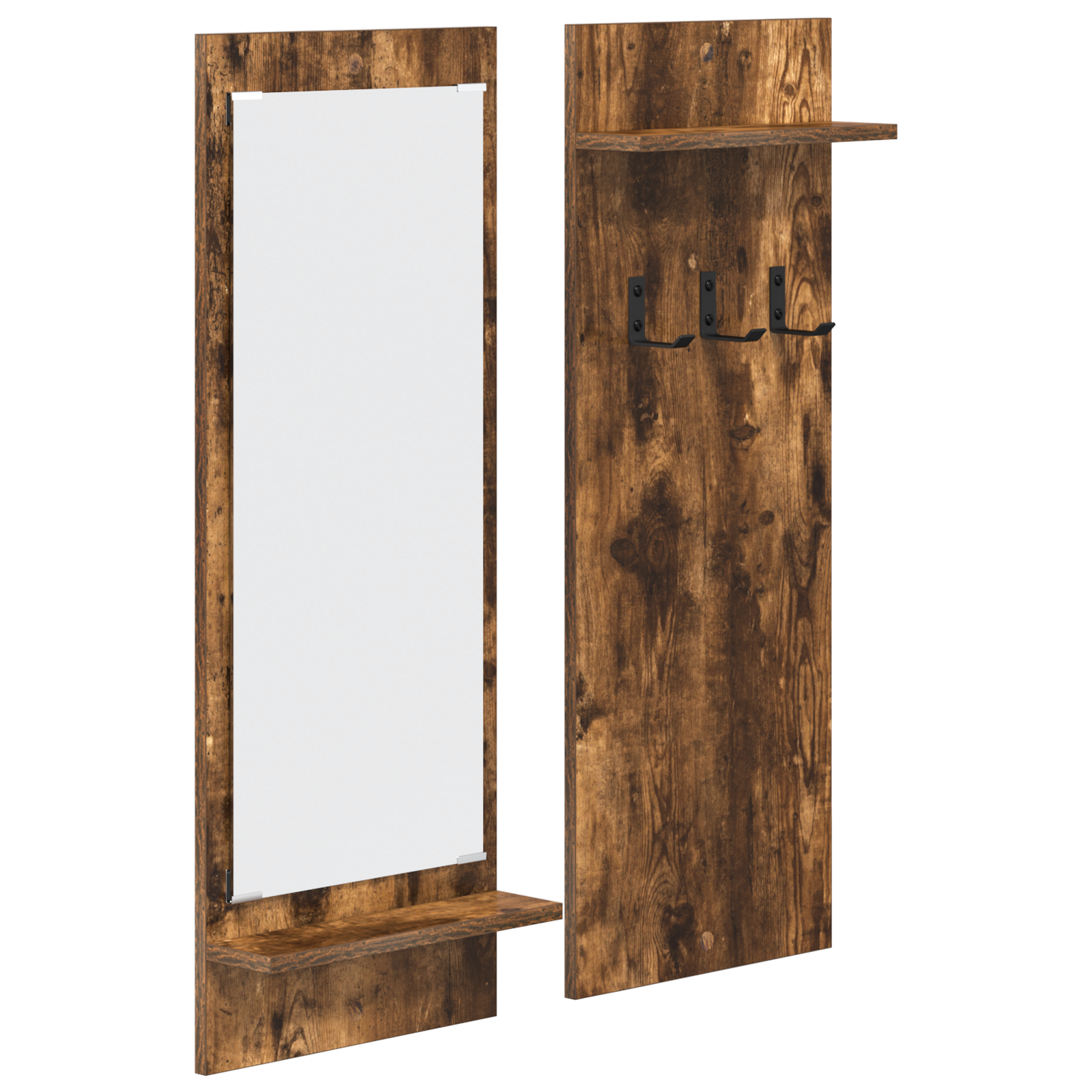 Răcător de paltoane montat pe perete cu raft Stejar fumuriu GartenMobel Dekor