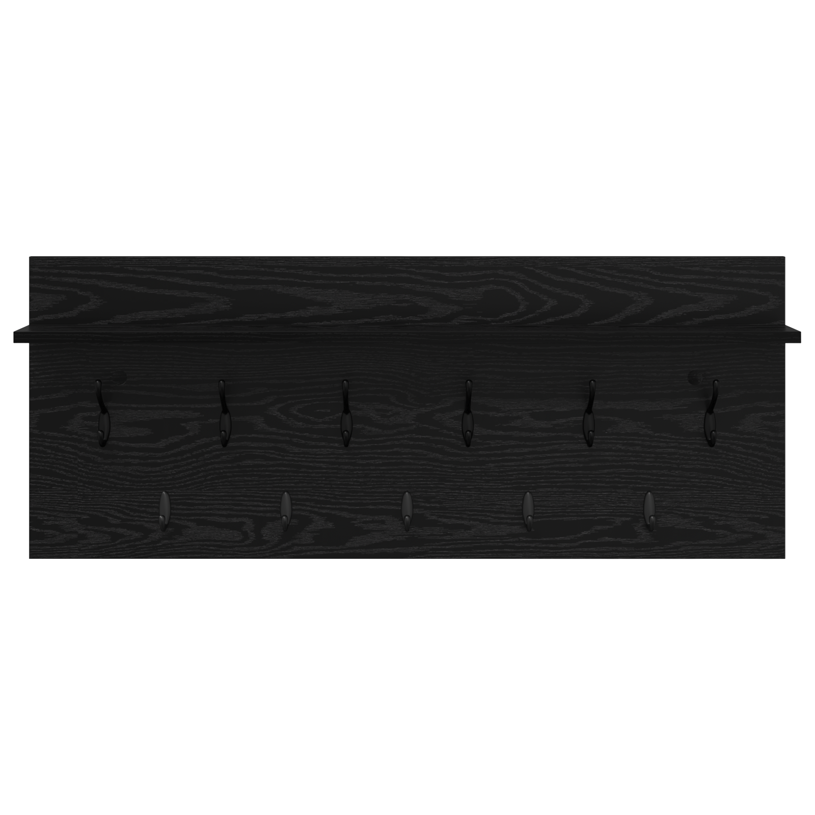 Răcător de paltoane montat pe perete cu raft cu depozitare Stejar negru GartenMobel Dekor