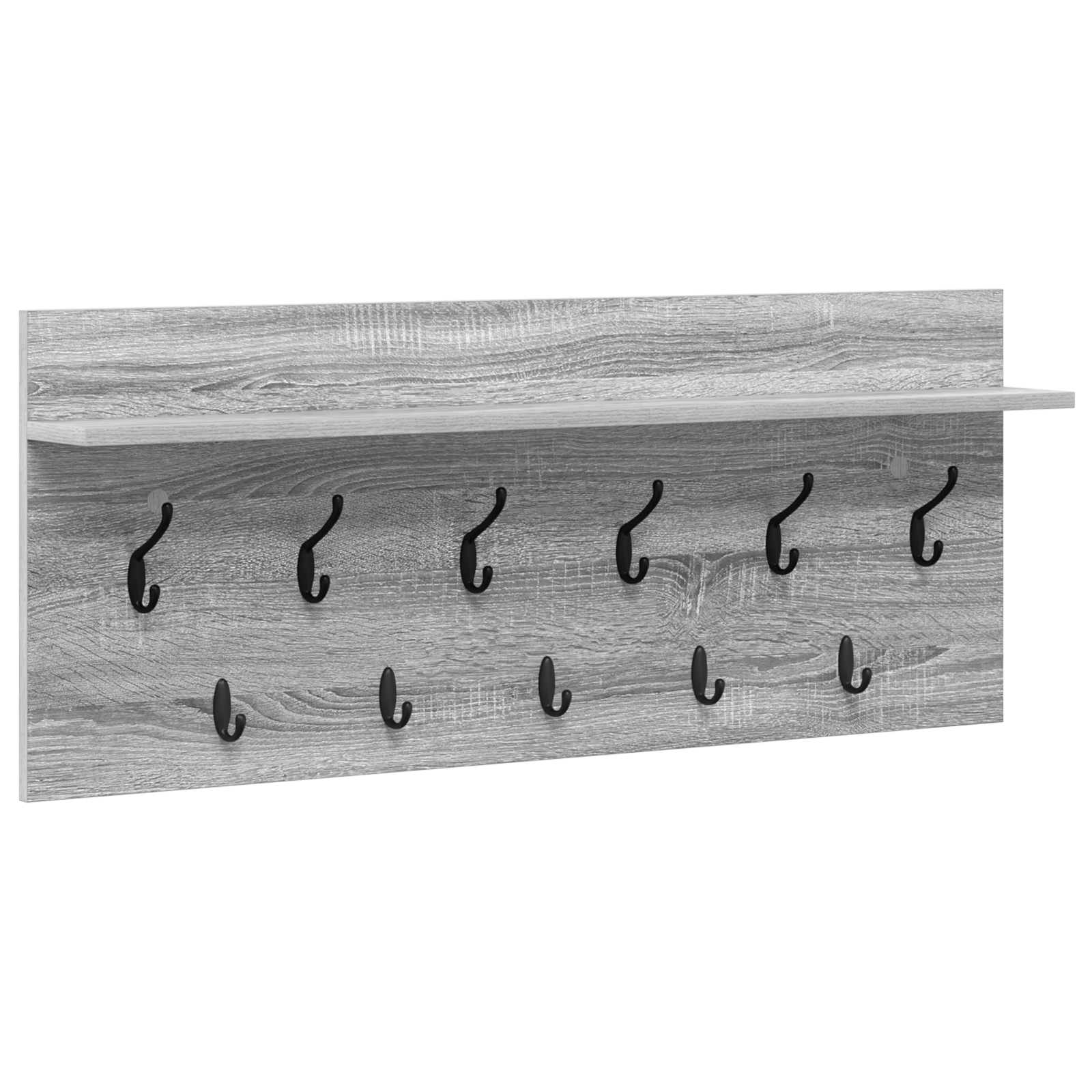 Răcător de paltoane montat pe perete cu raft cu depozitare sonoma gri GartenMobel Dekor