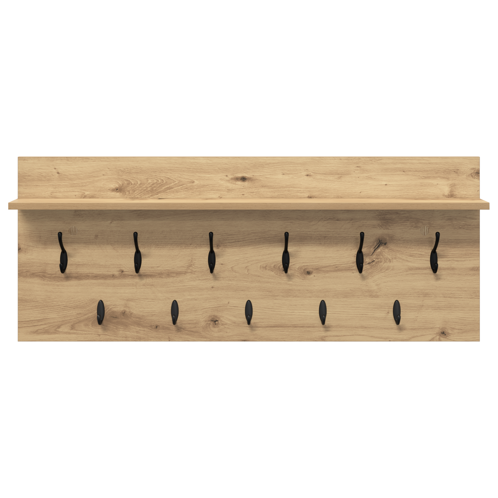 Răcător de paltoane montat pe perete cu raft stejar artizanal GartenMobel Dekor