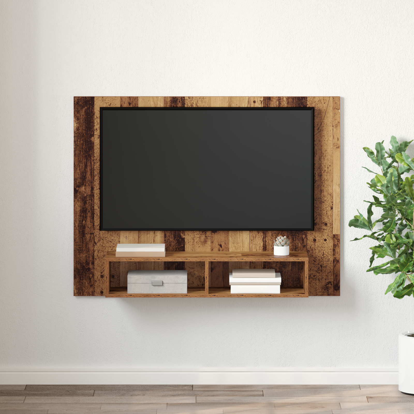 Dulap pentru TV pe Perete Lemn vechi 120 x 23.5 x 90 cm GartenMobel Dekor