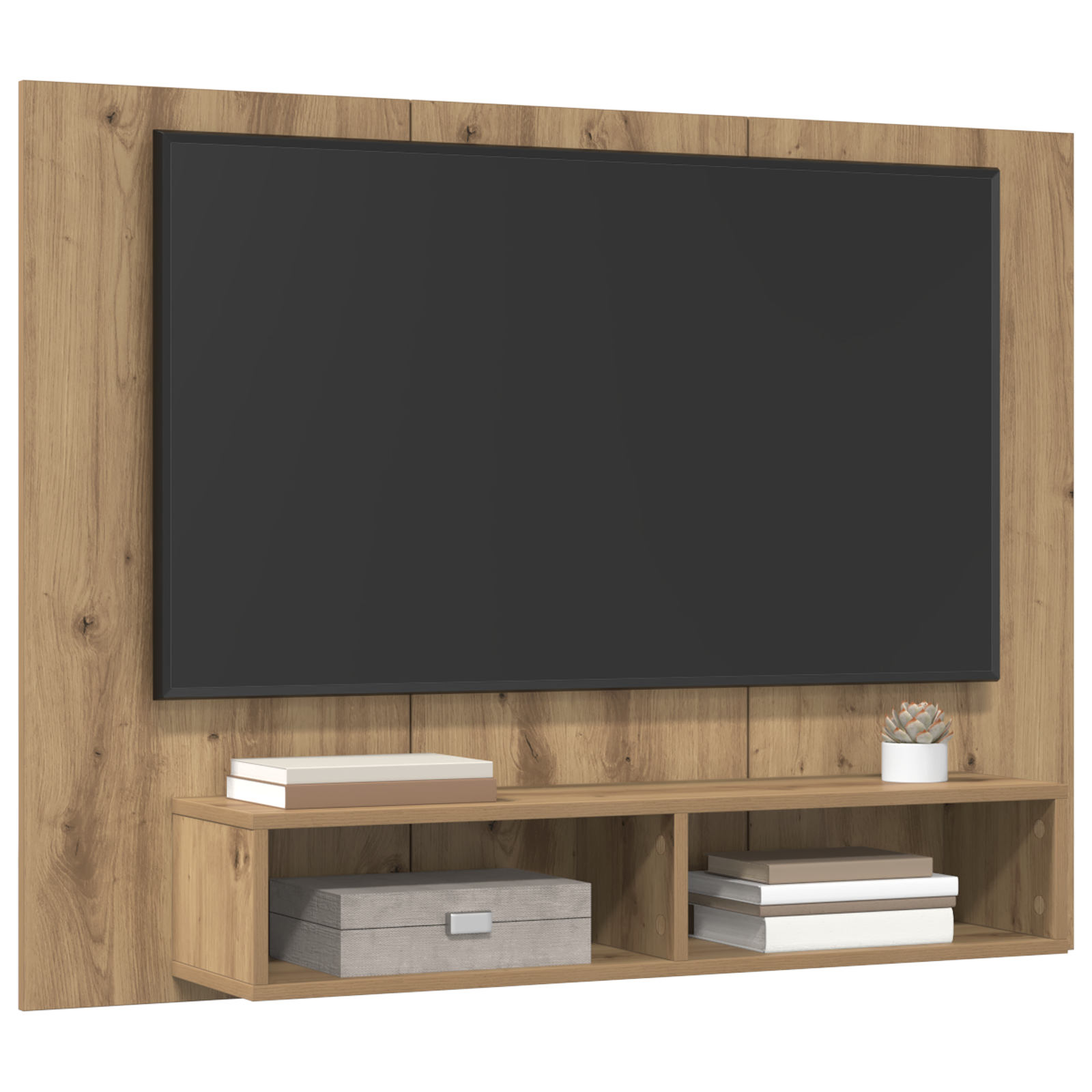 Dulap pentru TV pe Perete Stejar artisanal 120 x 23.5 x 90 cm GartenMobel Dekor