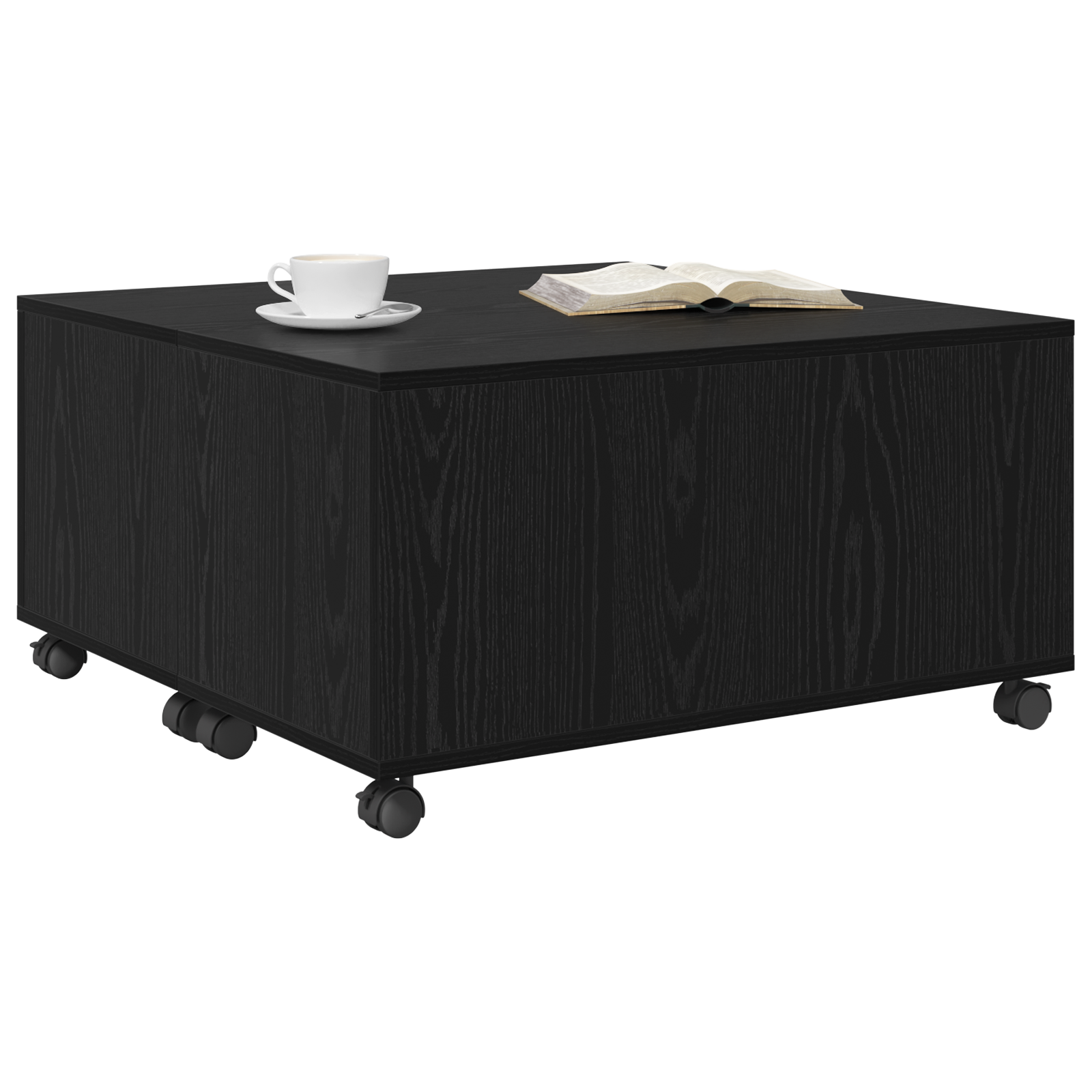 Masă de cafea Stejar negru 75 x 75 x 38 cm Lemn compozit GartenMobel Dekor
