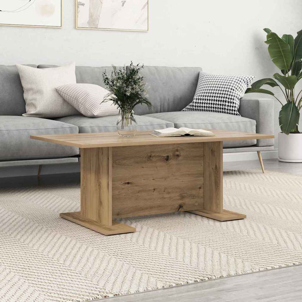 Masă de cafea stejar artizanal 103.5 x 60 x 40 cm Lemn compozit GartenMobel Dekor