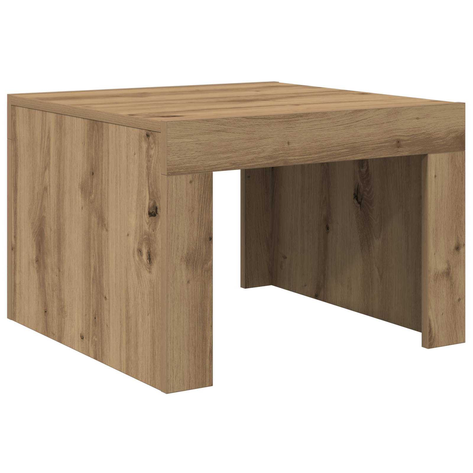 Masă de cafea stejar artizanal 50 x 50 x 35 cm Lemn compozit GartenMobel Dekor