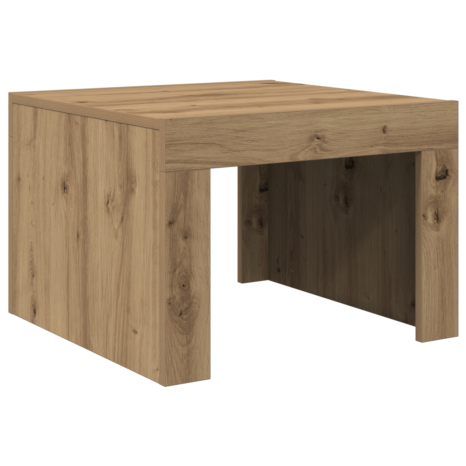 Masă de cafea stejar artizanal 50 x 50 x 35 cm Lemn compozit GartenMobel Dekor