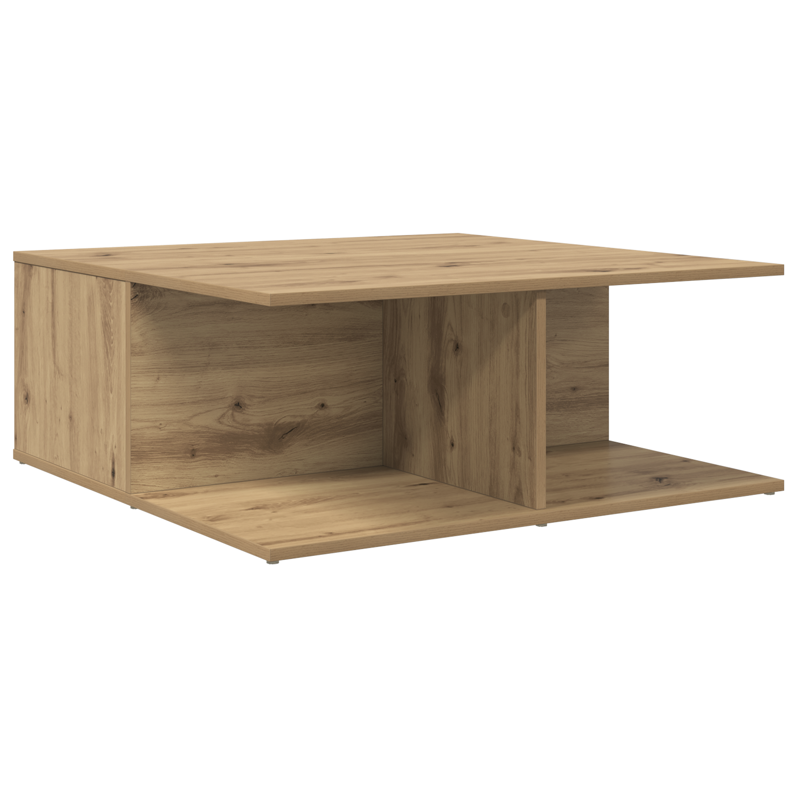 Masă de cafea stejar artizanal 80 x 80 x 31 cm Lemn compozit GartenMobel Dekor