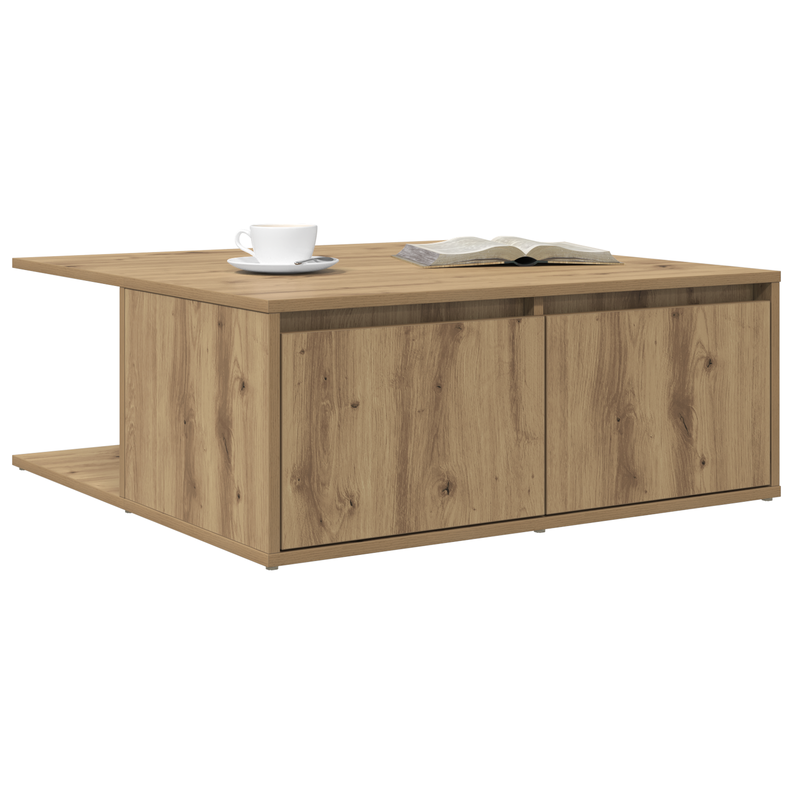 Masă de cafea stejar artizanal 80 x 80 x 31 cm Lemn compozit GartenMobel Dekor