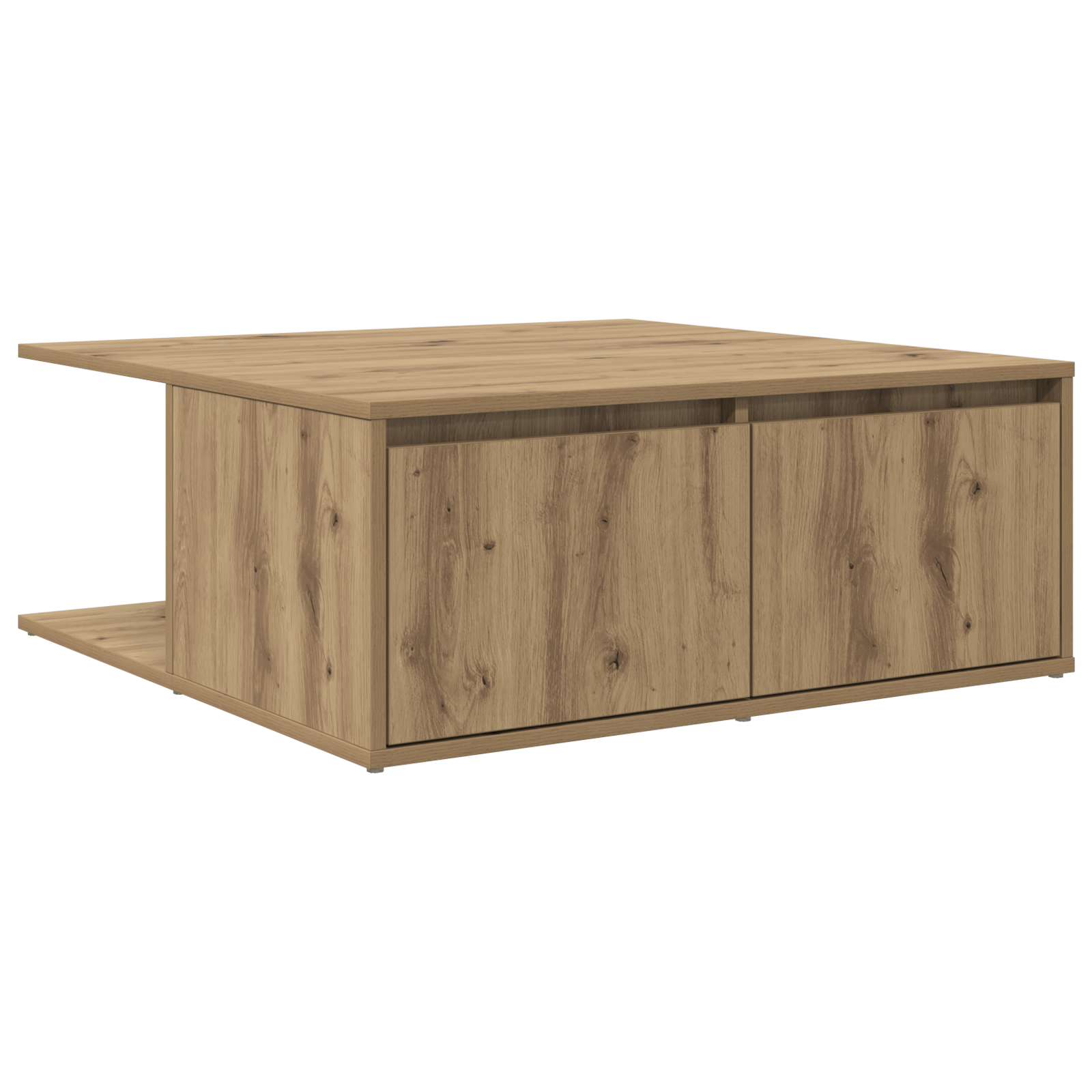 Masă de cafea stejar artizanal 80 x 80 x 31 cm Lemn compozit GartenMobel Dekor