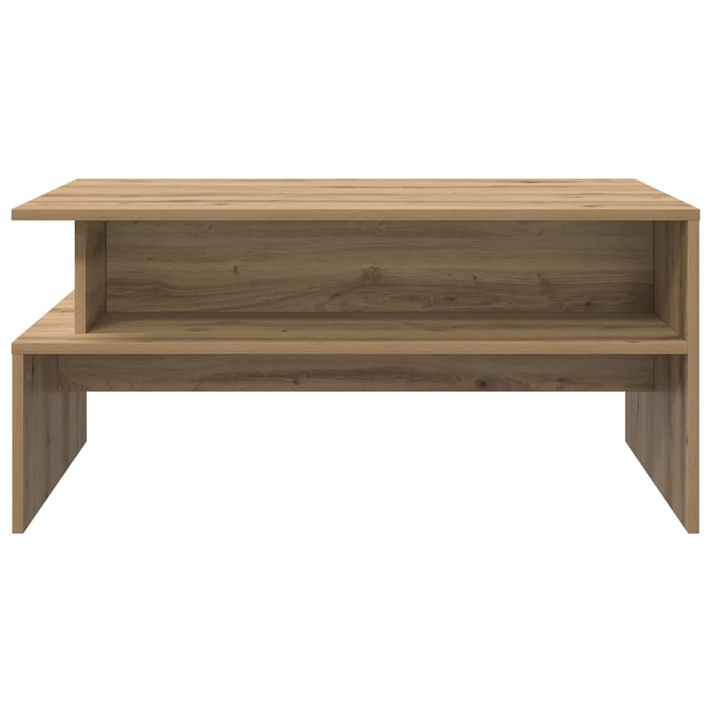 Masă de cafea stejar artizanal 90 x 55 x 42.5 cm Lemn compozit GartenMobel Dekor