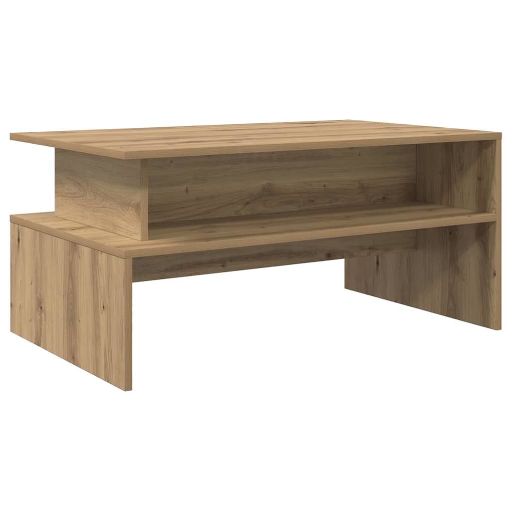 Masă de cafea stejar artizanal 90 x 55 x 42.5 cm Lemn compozit GartenMobel Dekor