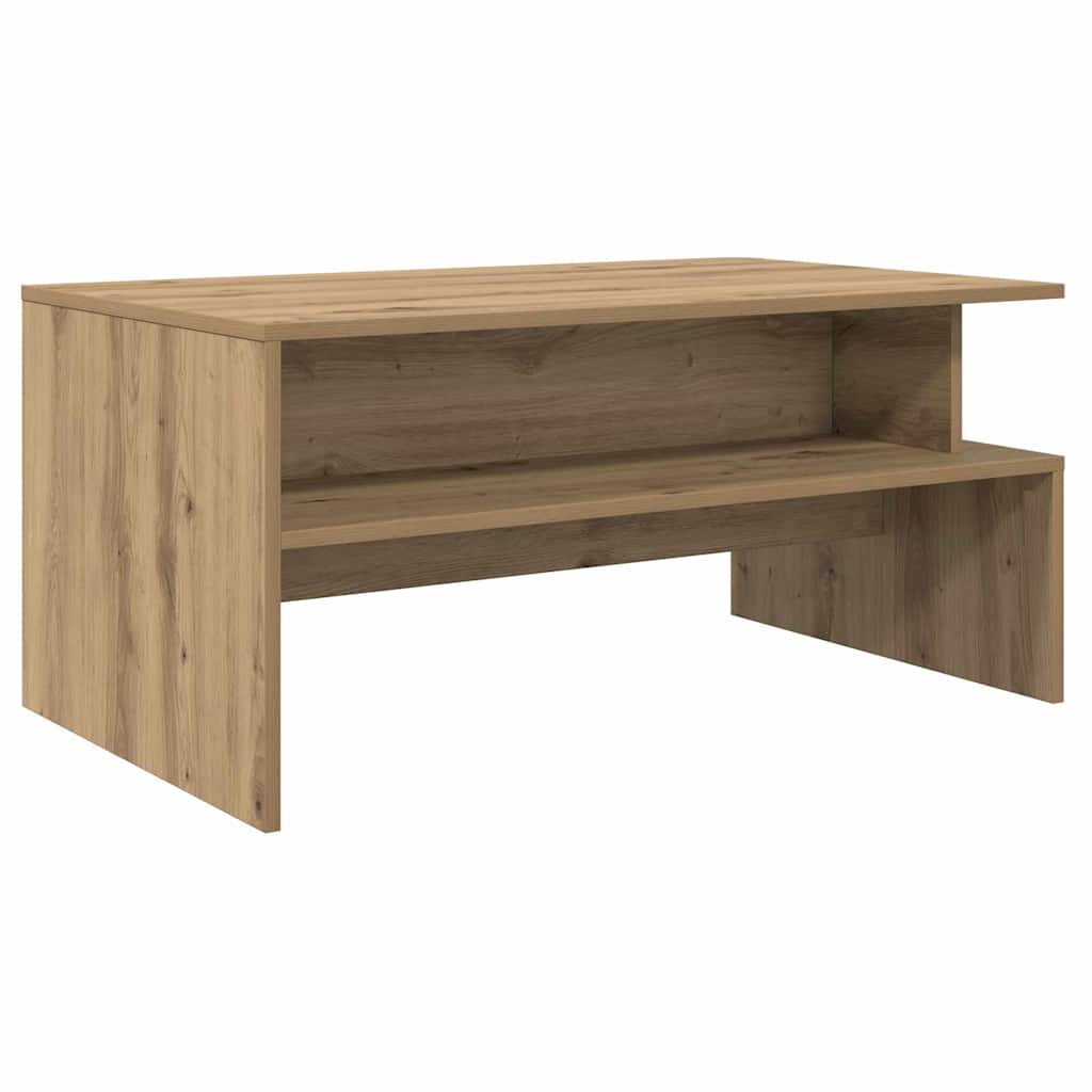 Masă de cafea stejar artizanal 90 x 55 x 42.5 cm Lemn compozit GartenMobel Dekor
