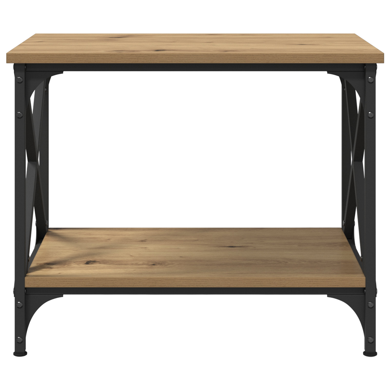 Masă laterală stejar artizanal 55 x 38 x 45 cm Lemn compozit GartenMobel Dekor