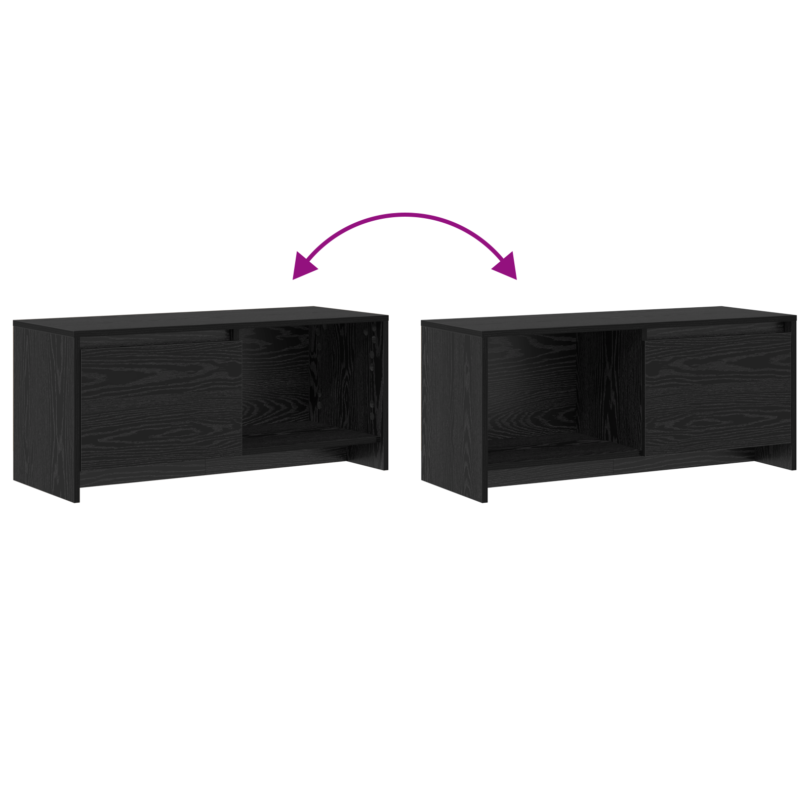 Support TV Stejar negru Lemn compozit GartenMobel Dekor