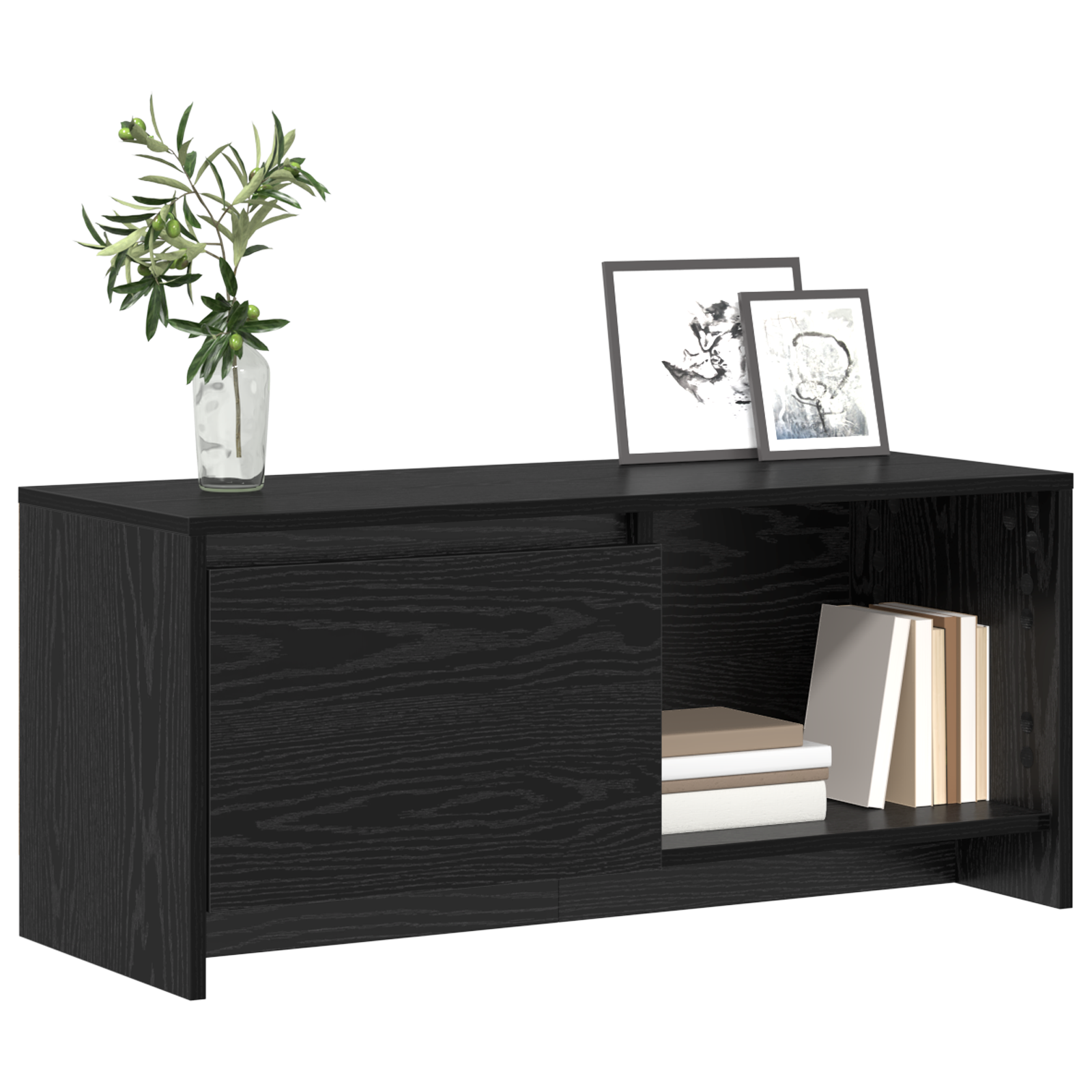 Support TV Stejar negru Lemn compozit GartenMobel Dekor
