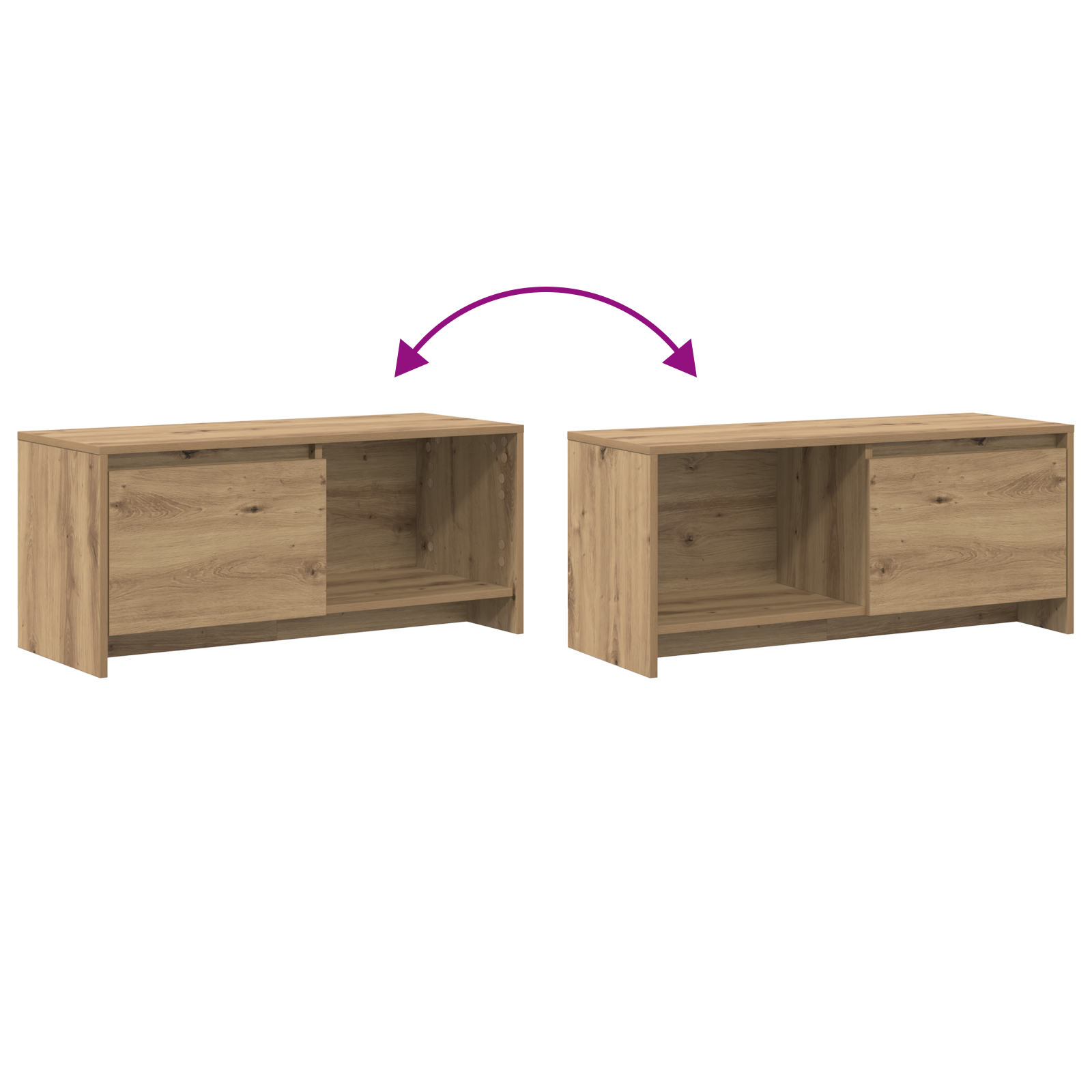 Support TV stejar artizanal Lemn compozit GartenMobel Dekor