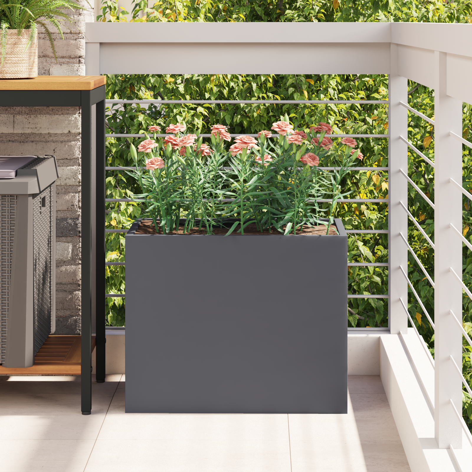 Vază pentru Grădină Antracit 50 x 32 x 40 cm GartenMobel Dekor