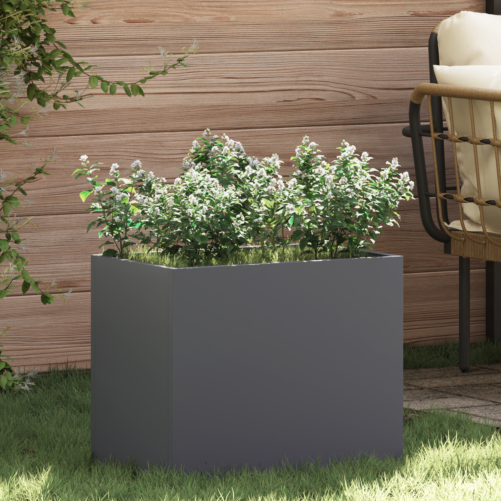 Vază pentru Grădină Antracit 50 x 32 x 40 cm GartenMobel Dekor