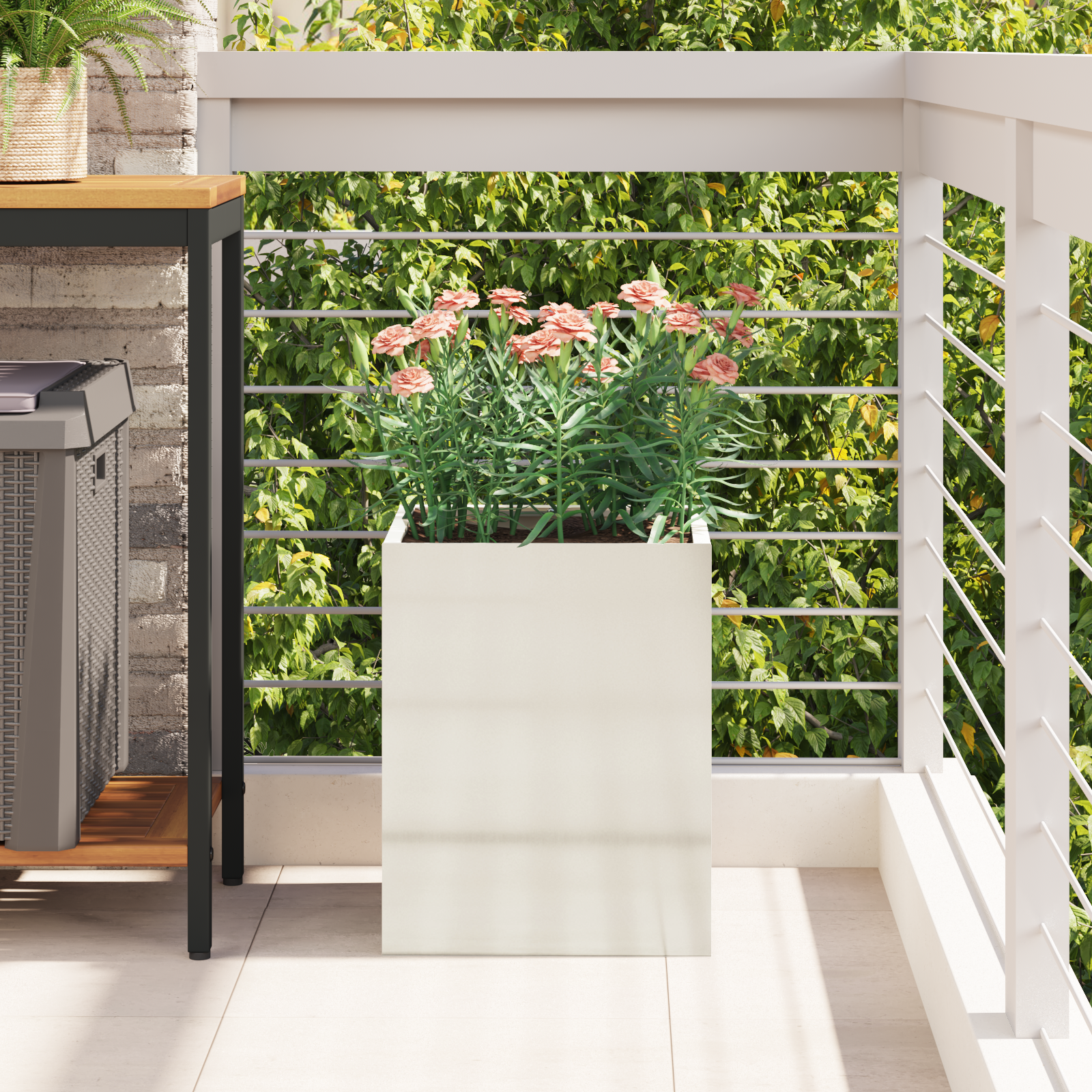 Vază pentru Grădină Argintiu 50 x 32 x 40 cm Oțel galvanizat GartenMobel Dekor