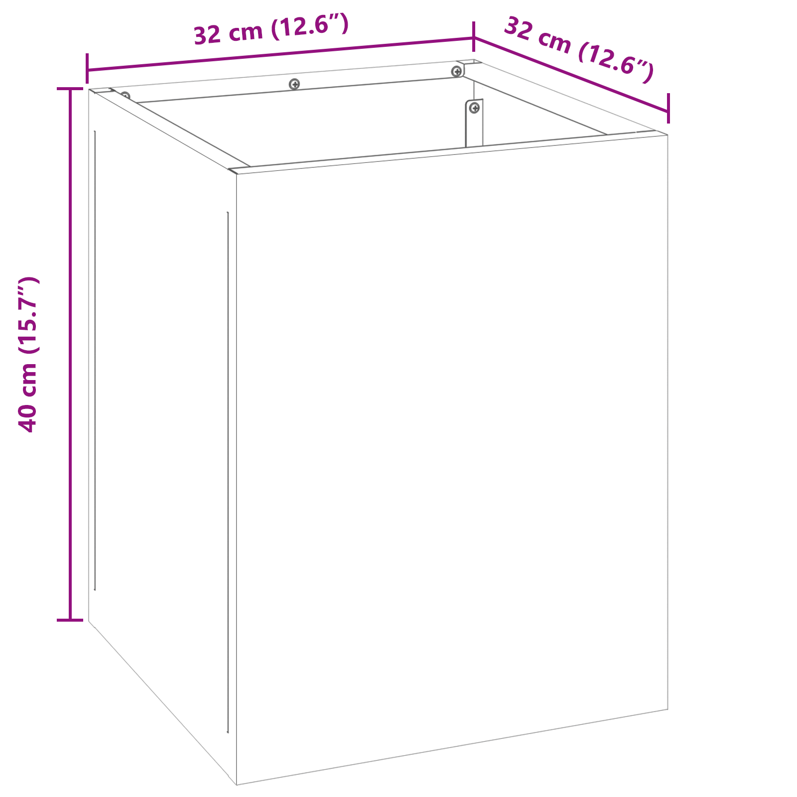 Vază pentru Grădină Argintiu 50 x 32 x 40 cm Oțel galvanizat GartenMobel Dekor