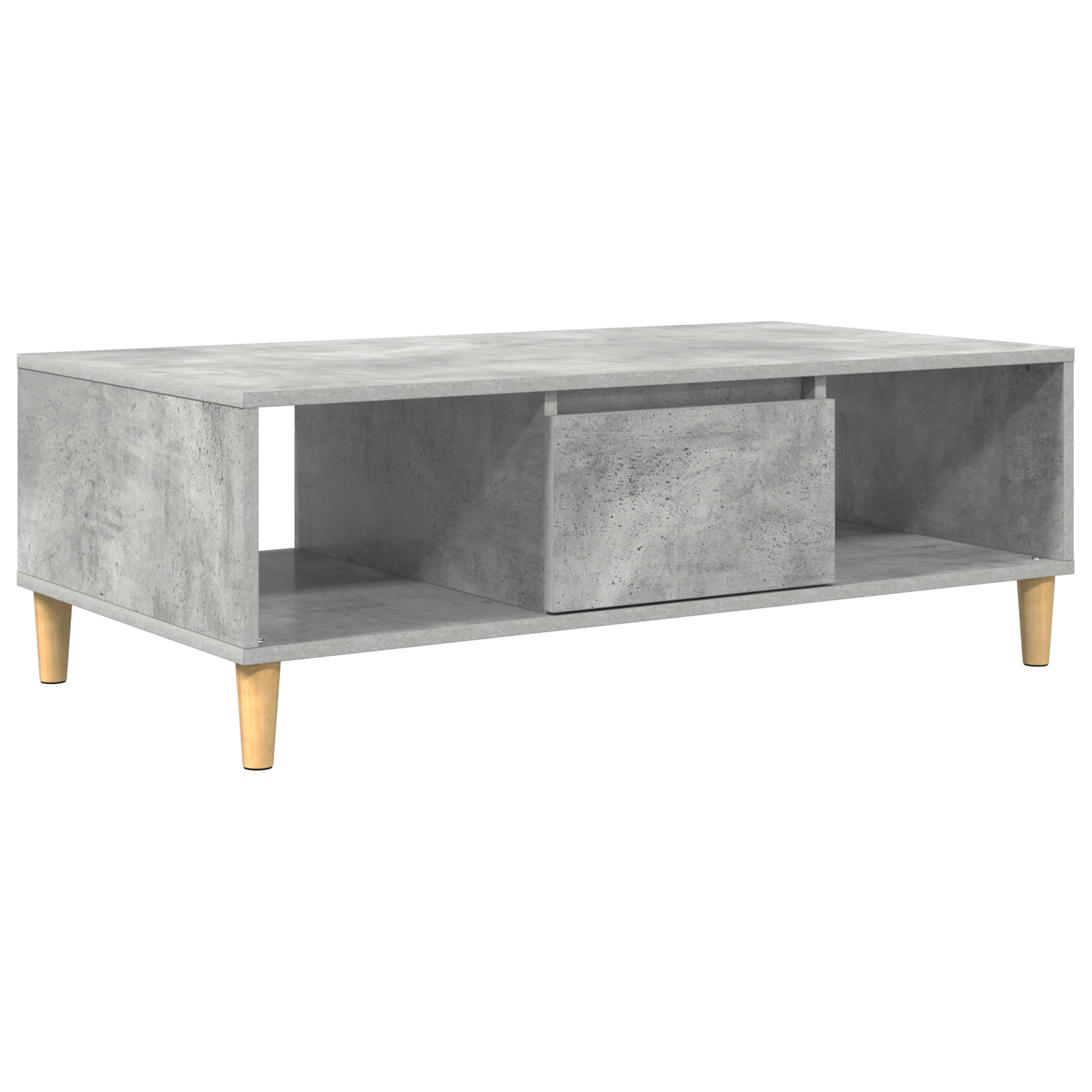 cu depozitare cu ușă Gri beton 103.5 x 60 x 35 cm Lemn compozit GartenMobel Dekor