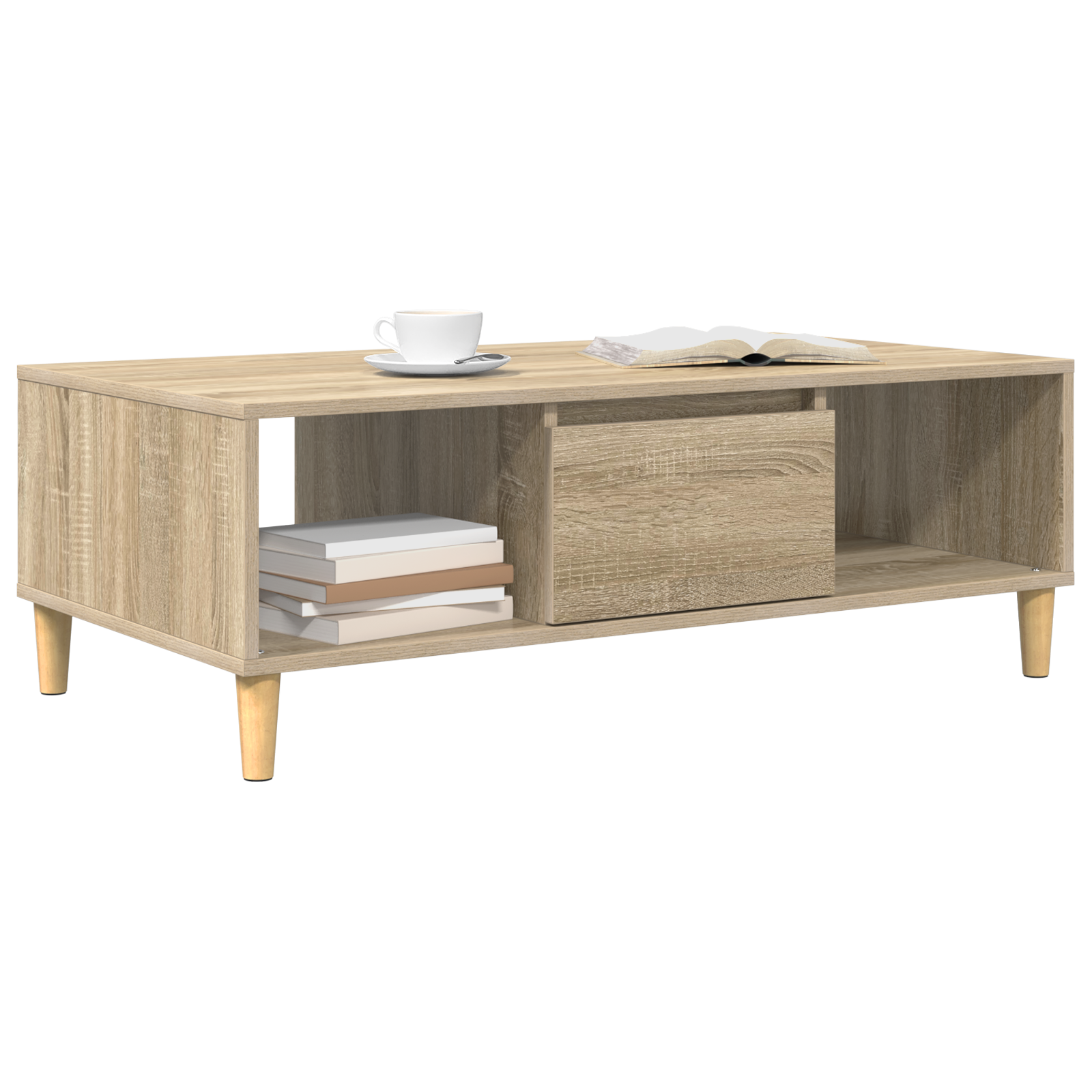 cu depozitare cu ușă Stejar sonoma 103.5 x 60 x 35 cm Lemn compozit GartenMobel Dekor