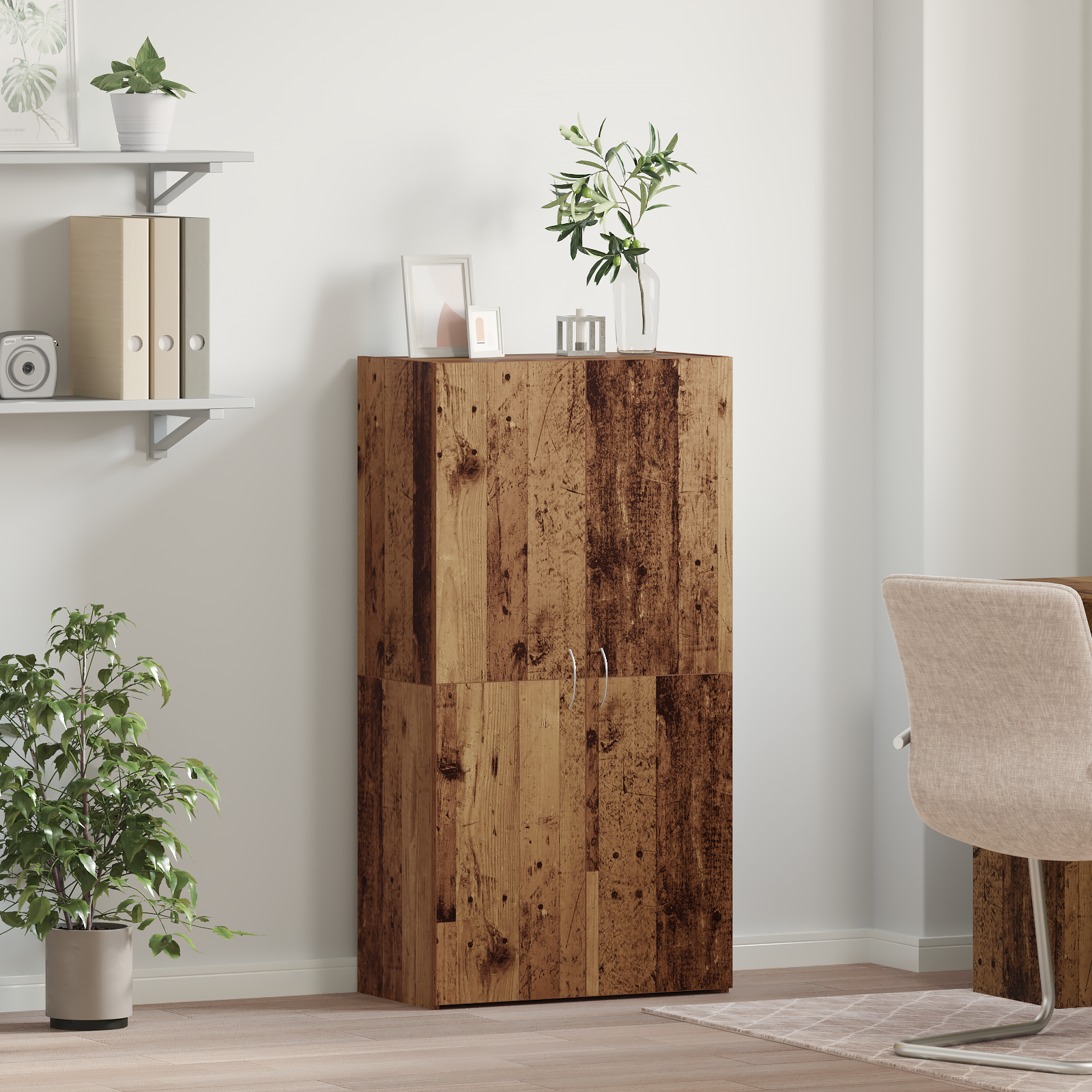 Dulap de birou Lemn vechi 60 x 32 x 115 cm Lemn compozit GartenMobel Dekor