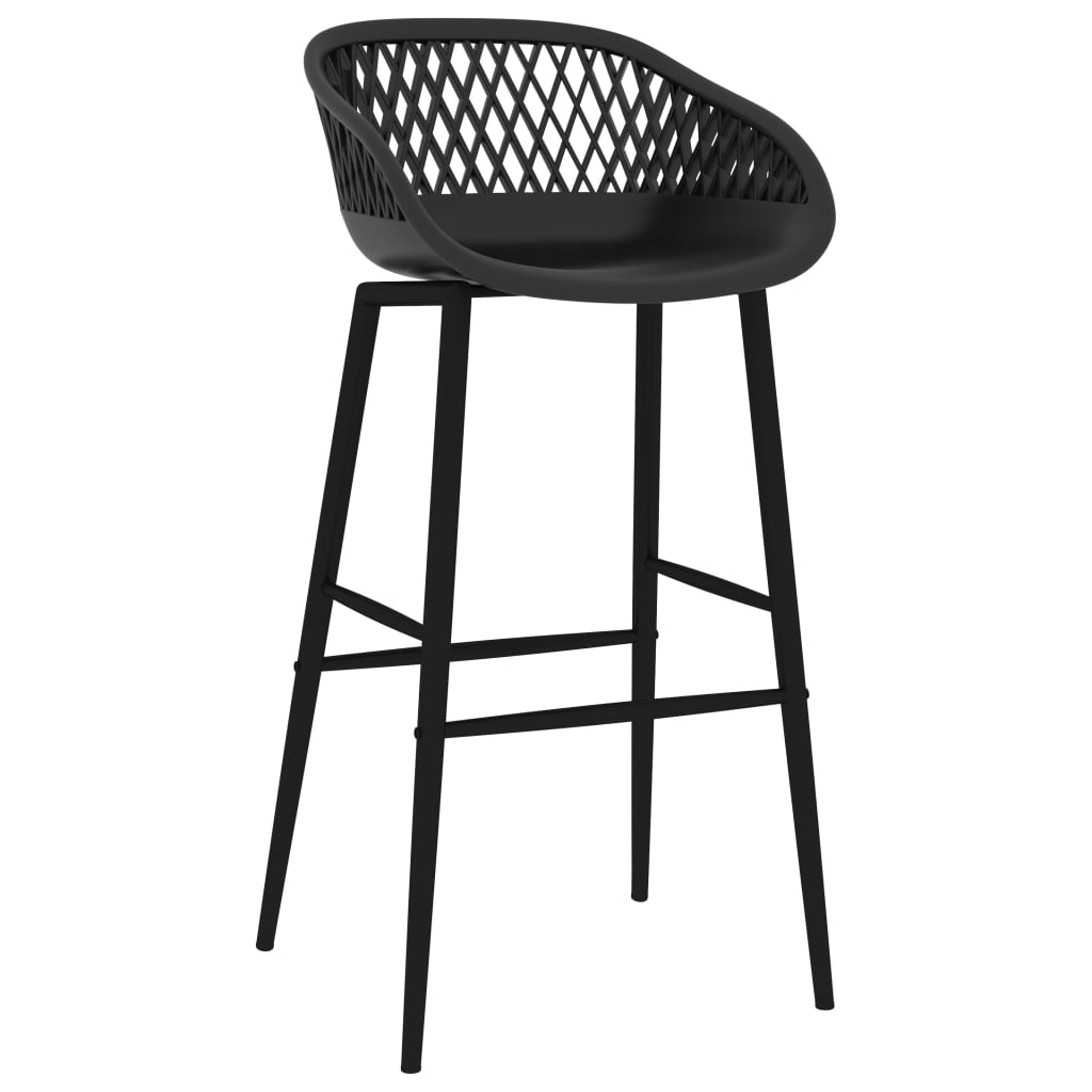 Set mobilier de bar, 7 piese, alb și negru GartenMobel Dekor