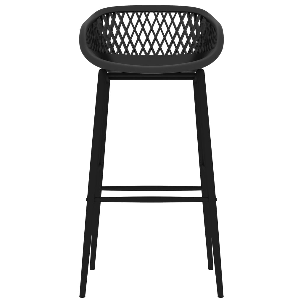 Set mobilier de bar, 7 piese, alb și negru GartenMobel Dekor