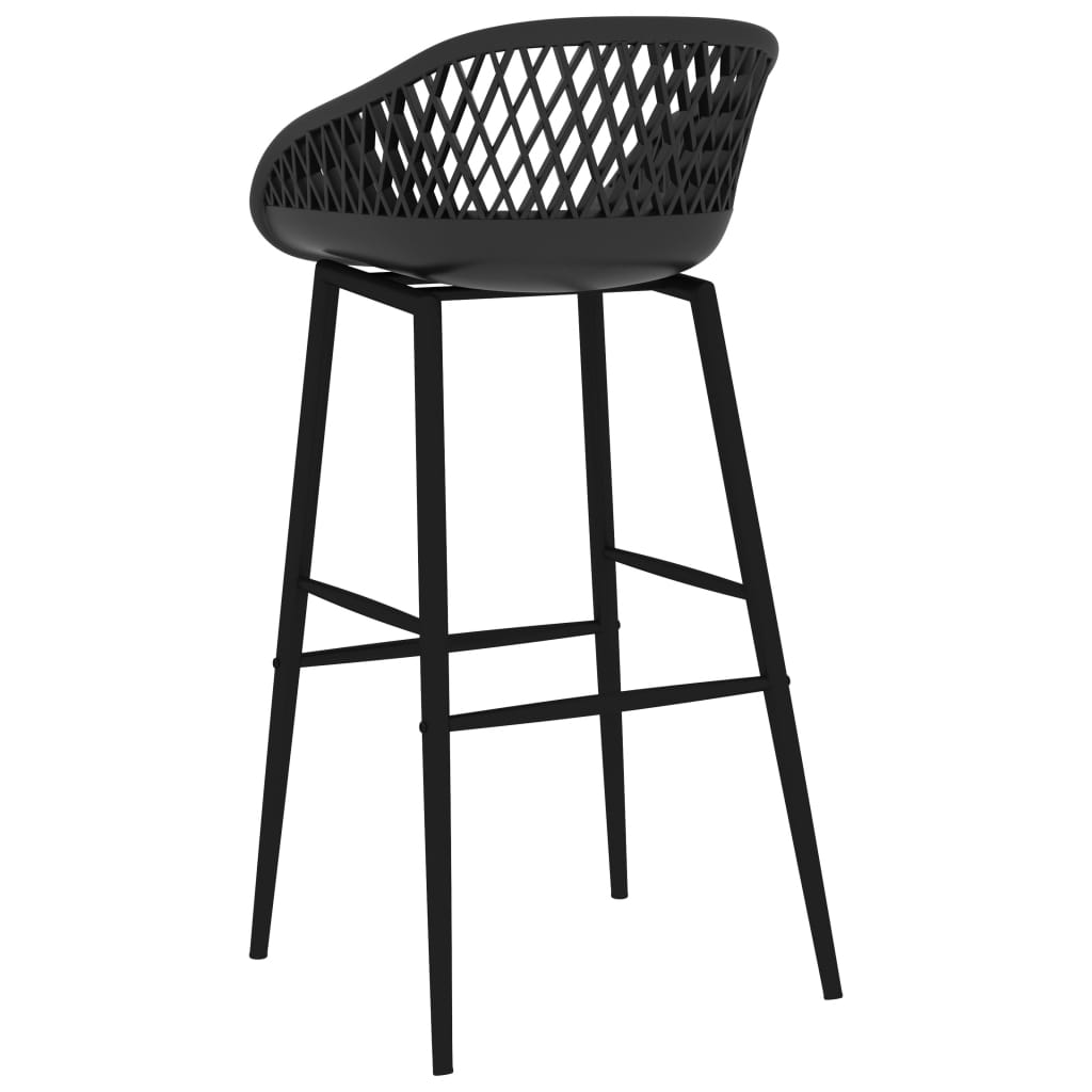 Set mobilier de bar, 7 piese, alb și negru GartenMobel Dekor