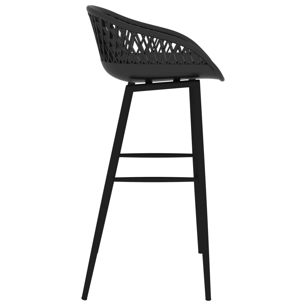 Set mobilier de bar, 7 piese, alb și negru GartenMobel Dekor