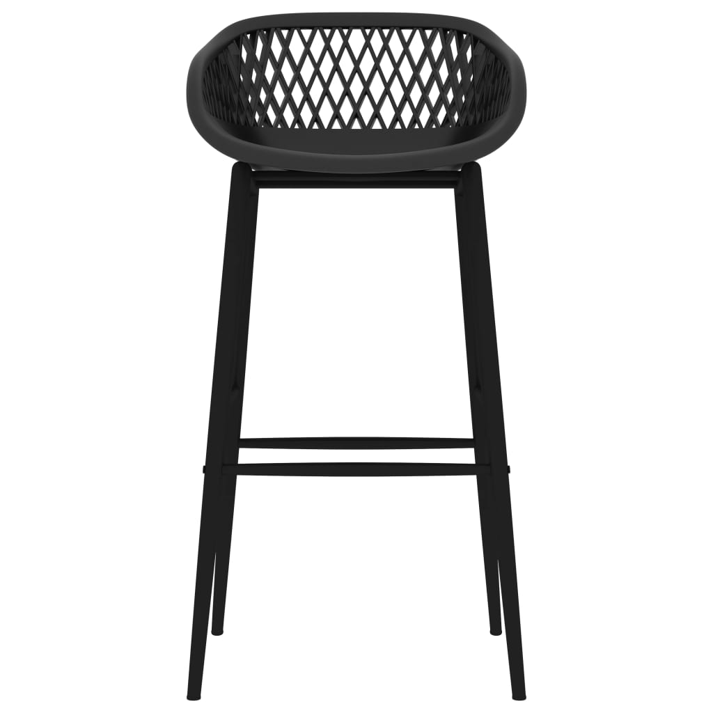 Set mobilier de bar, 7 piese, alb și negru GartenMobel Dekor