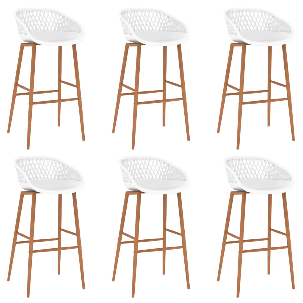 Set mobilier de bar, 7 piese, negru și alb GartenMobel Dekor