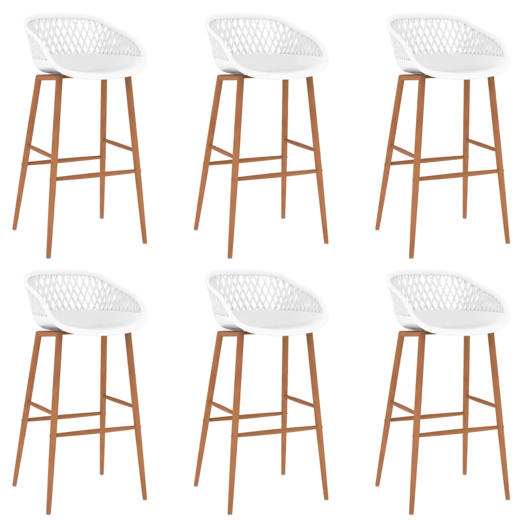 Set mobilier de bar, 7 piese, negru și alb GartenMobel Dekor