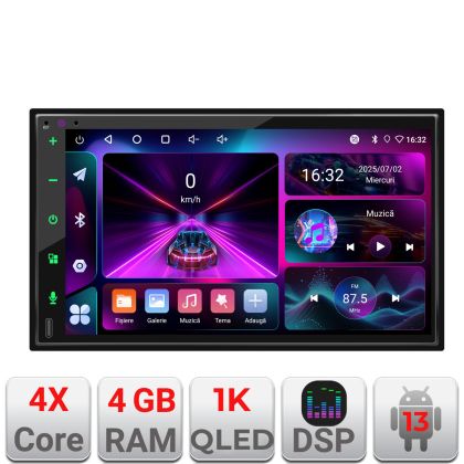 Navigatie universala 7 inch Edotec Incell 4+64 carplay android auto radio internet Wifi 5Ghz EDT-E200-RK CarStore Technology