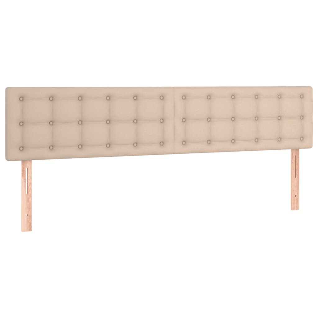 Pat box spring cu saltea, cappuccino, 160x200cm piele ecologică GartenMobel Dekor