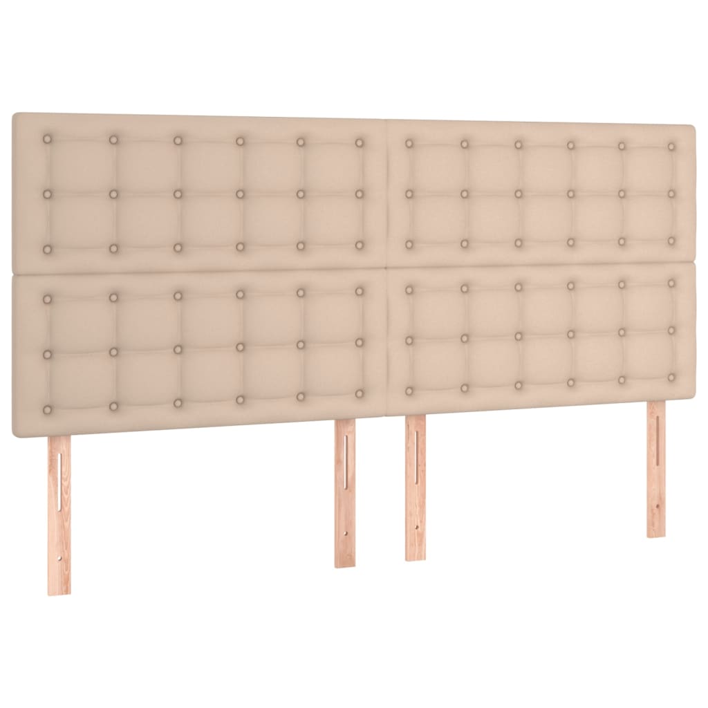 Pat box spring cu saltea, cappuccino, 160x200cm piele ecologică GartenMobel Dekor