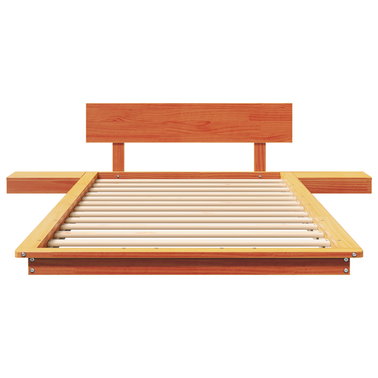 Cadru de Pat cu Noptiere Maro Cerat 80x200cm Lemn Masiv GartenMobel Dekor
