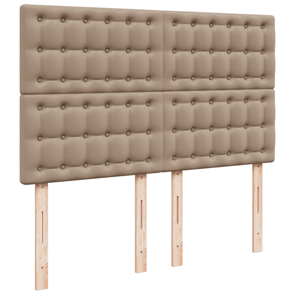 Pat box spring cu saltea, cappuccino, 160x200cm piele ecologică GartenMobel Dekor