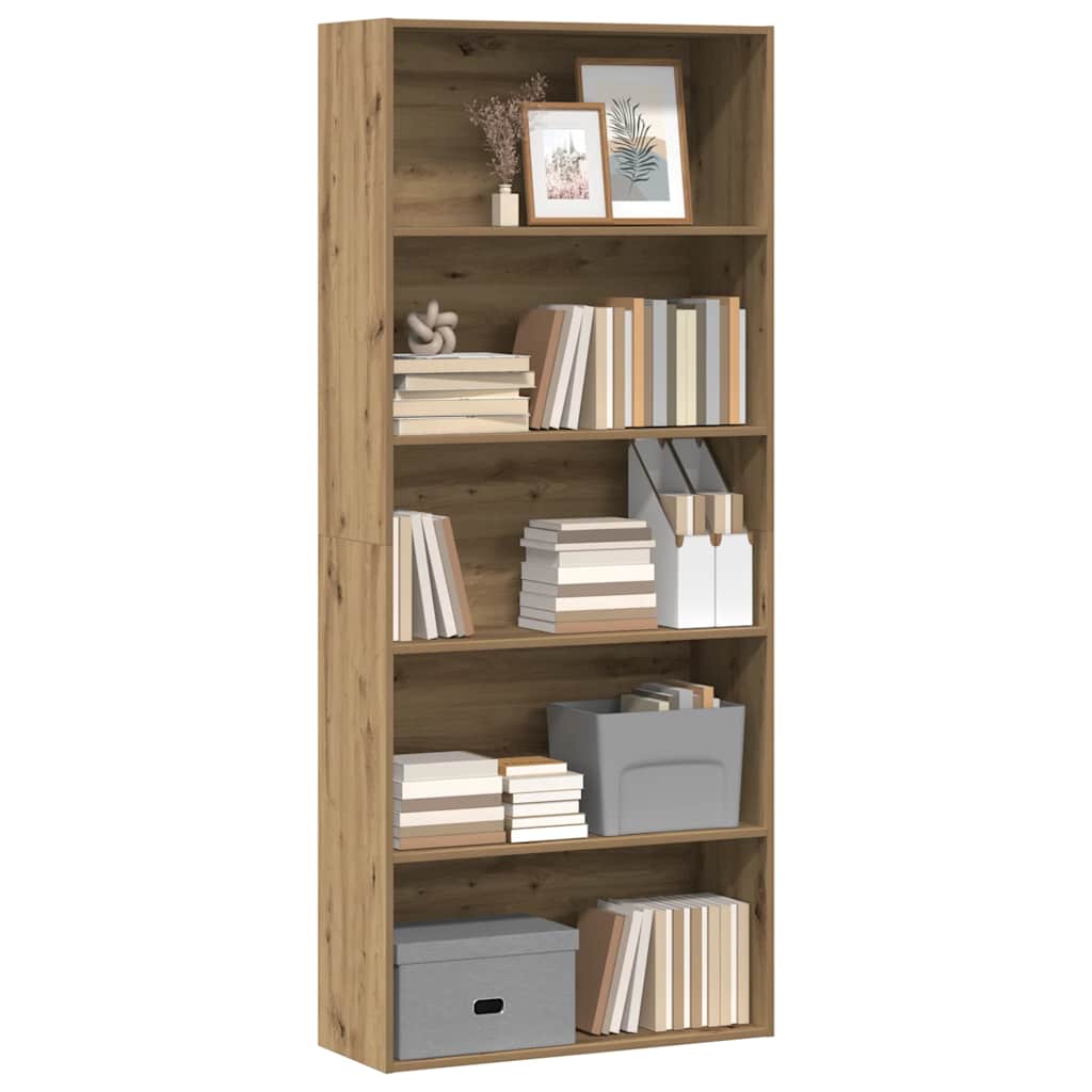 Bibliotecă, stejar artizanal, 80x30x189 cm, lemn prelucrat GartenMobel Dekor