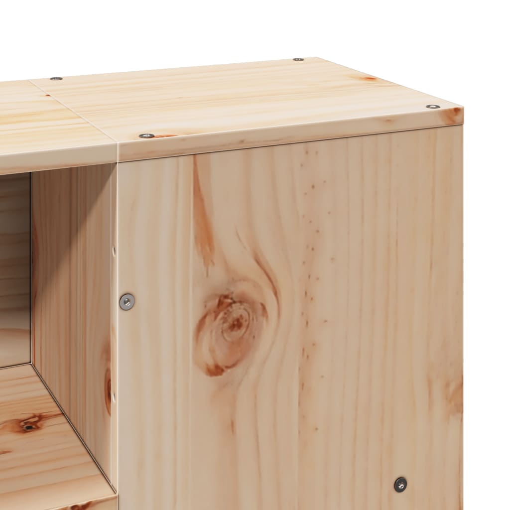 Pat cu bibliotecă fără saltea, 135x190 cm, lemn masiv GartenMobel Dekor