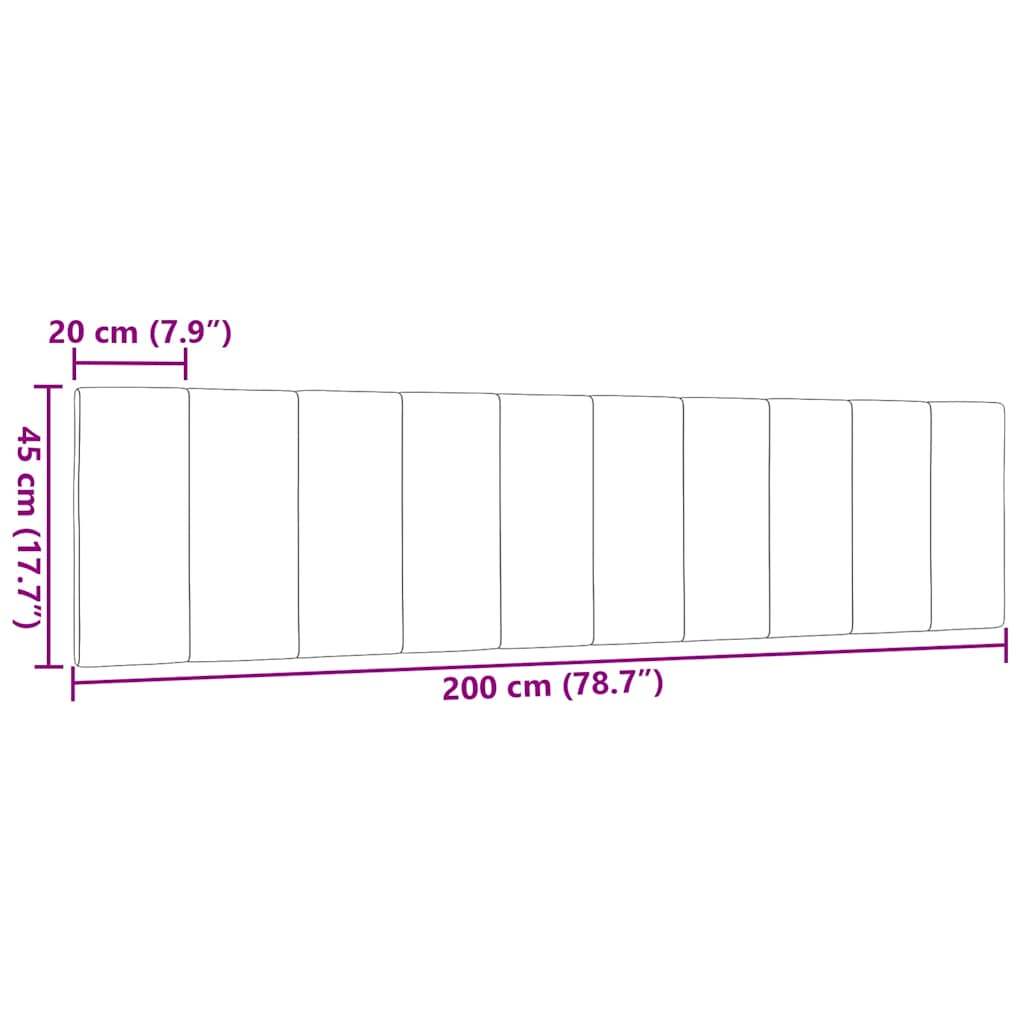 Pernă pentru tăblie de pat, albastru, 200 cm, material textil GartenMobel Dekor